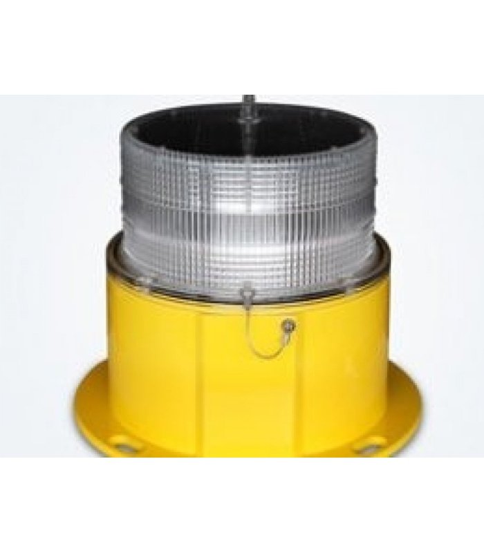 82501000 Baliza Solar Marina Luz Codigo Morse 24 v (Base Metalica - Luz Ambar Transparente) - Imagen 1